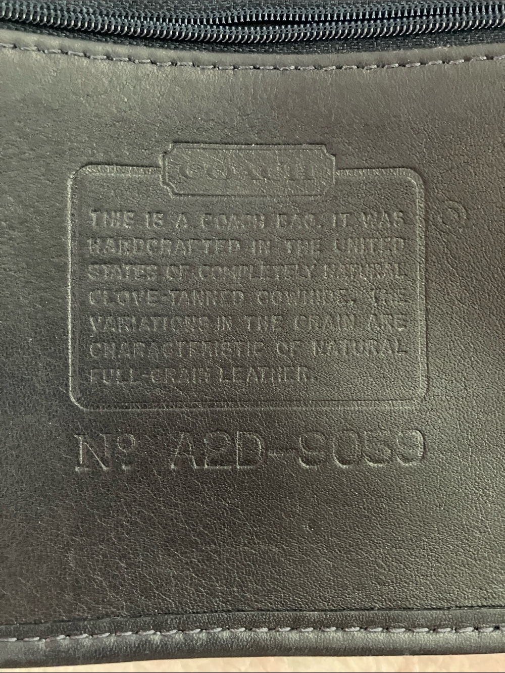 Navy Blue Vintage Coach 9059 Legacy Small Hobo Leather USA Made January 2002 - Picture 2 of 16